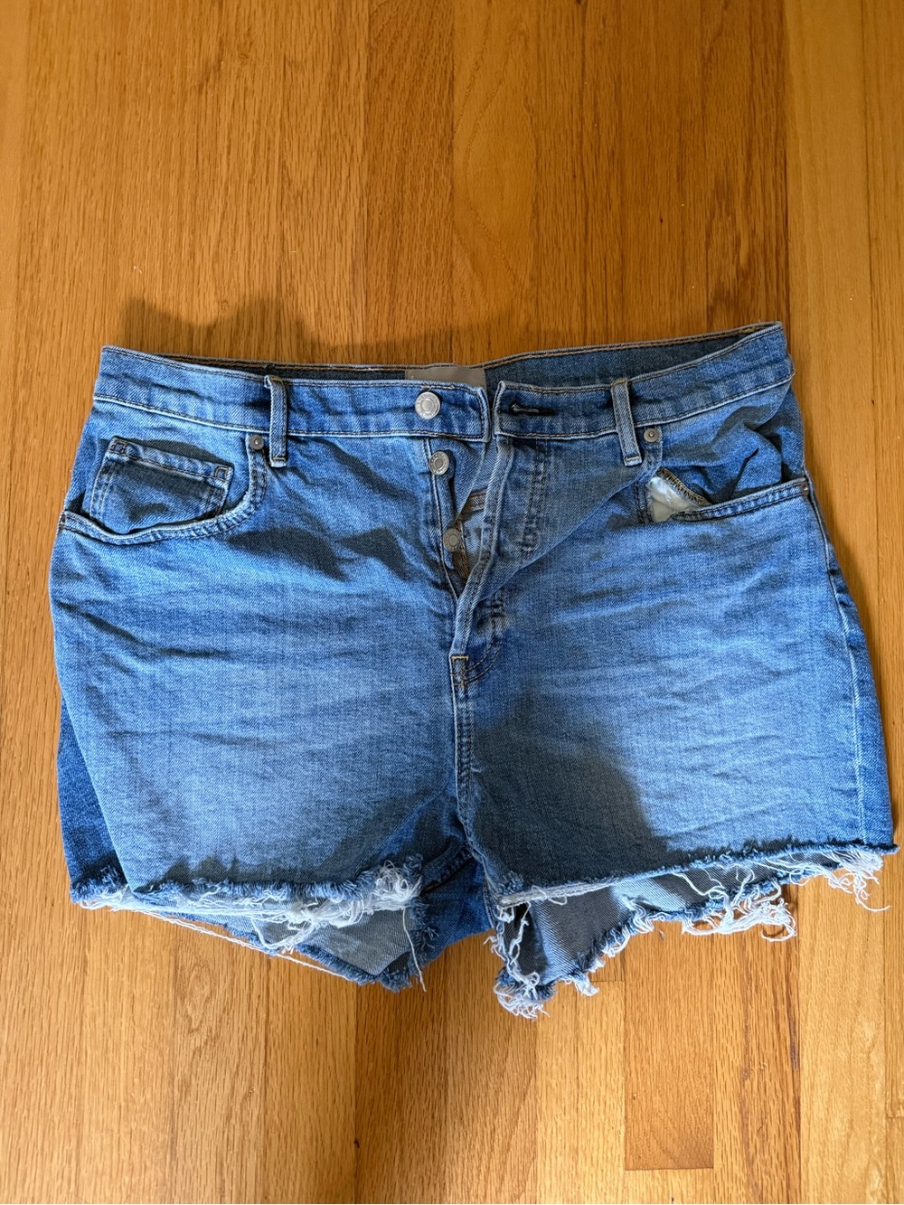 Everlane Cheeky Denim Frayed Hem Women’s Shorts